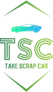 A green background with the words tsc and a car.